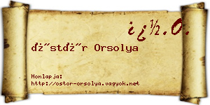 Östör Orsolya névjegykártya