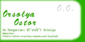orsolya ostor business card